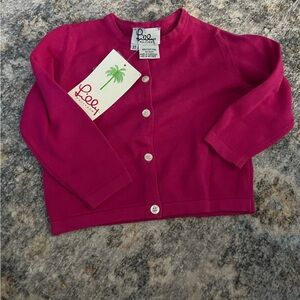 Lilly Pulitzer Fuchsia Button-Up Sweater